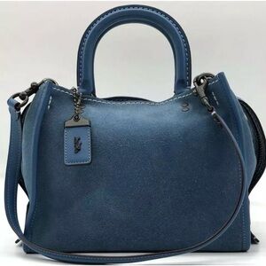 Coach Rogue 25 in denim blue suede
